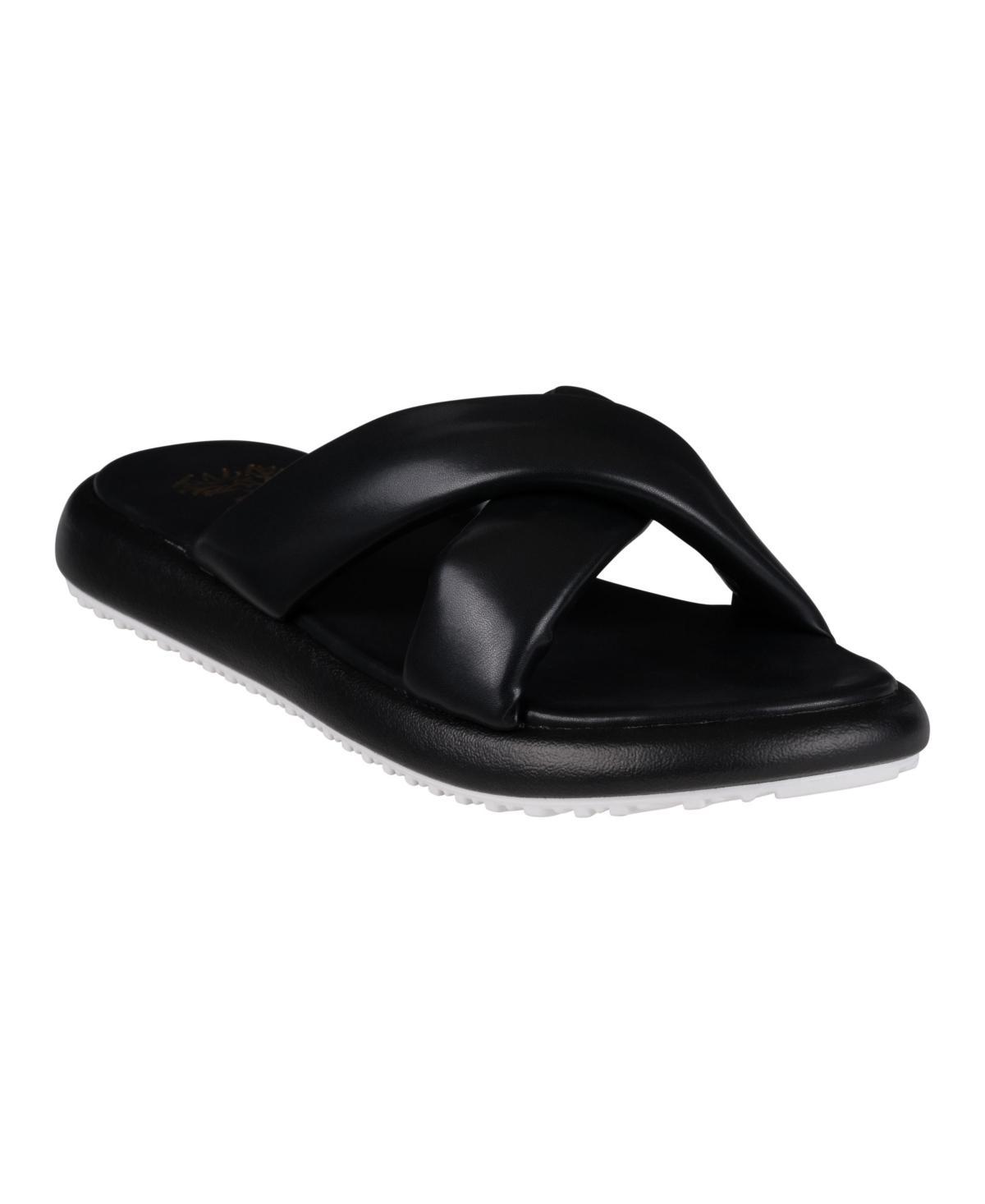 Gc Shoes Womens Nalani Cross-Strap Slide Flat Sandals Product Image