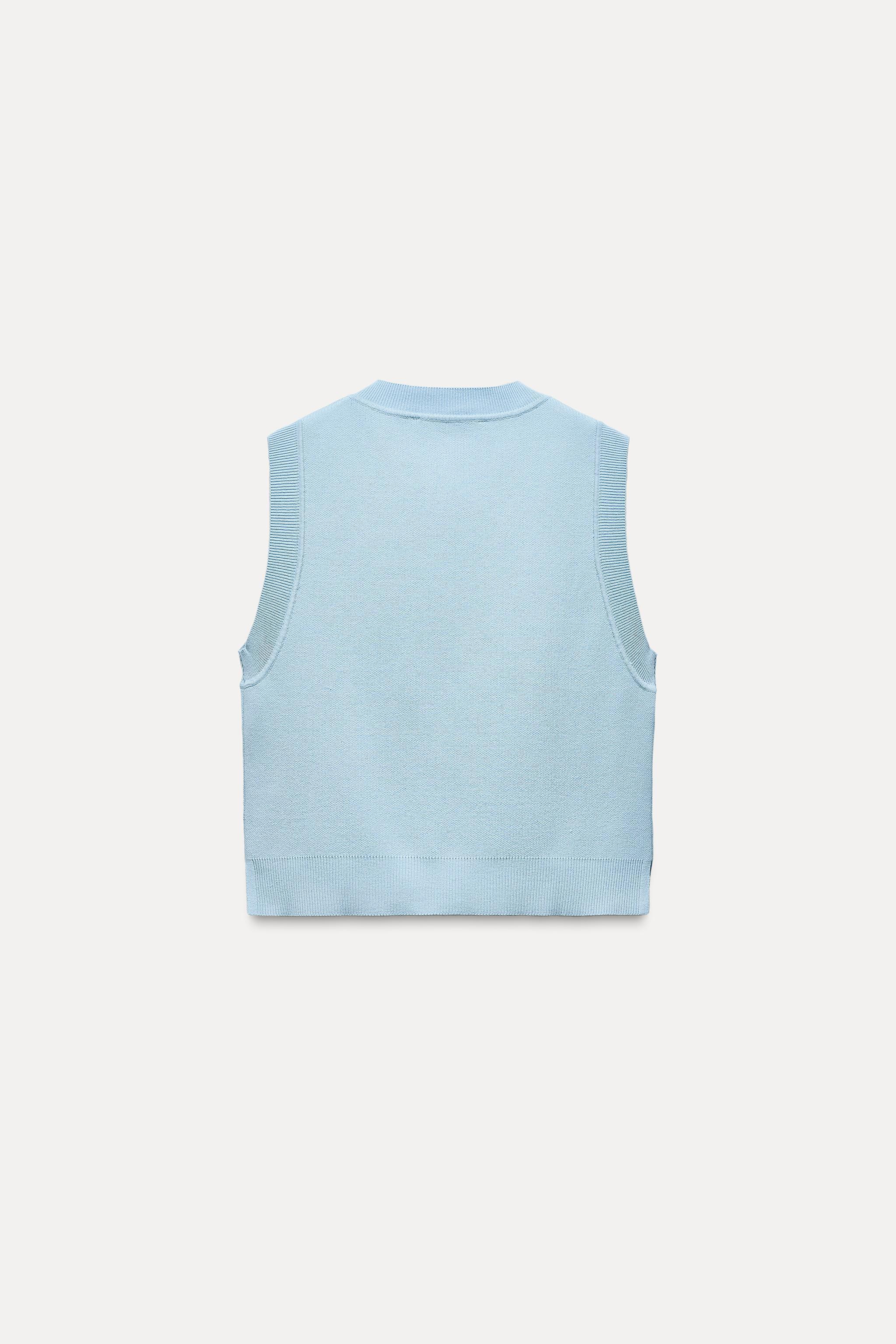 SLEEVELESS BASIC KNIT VEST Product Image