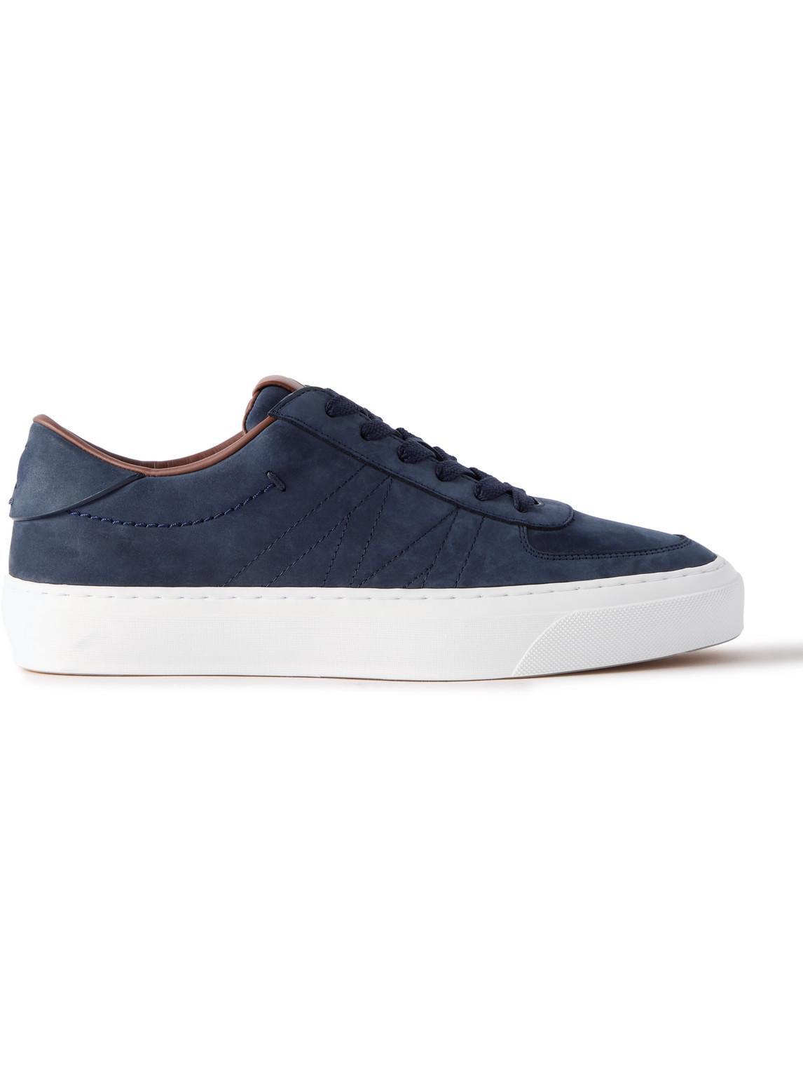 Men's Monclub Nubuck Low-top Sneakers In Medium Blue Product Image