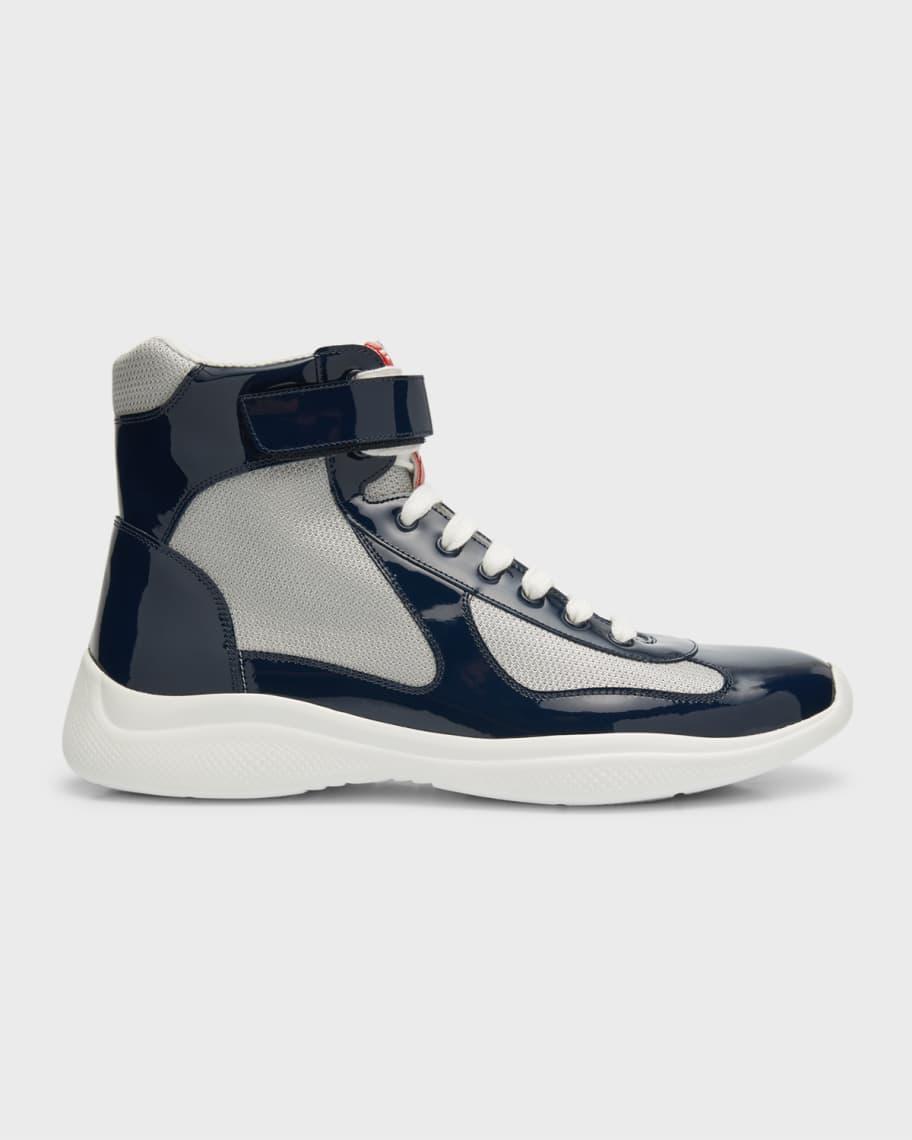 Mens Americas Cup Patent Leather High-Top Sneakers Product Image