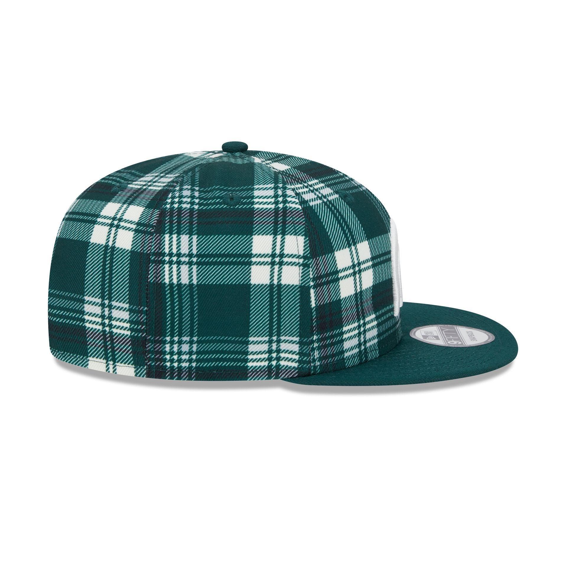 Michigan State Spartans Plaid 9FIFTY Snapback Hat Male Product Image