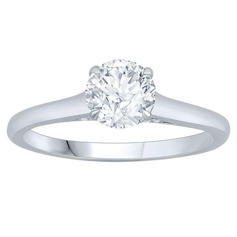 Diamond Medley 14k White Gold 1 Carat T.W. Lab-Grown Diamond Engagement Ring, Womens 14k Whgold Product Image