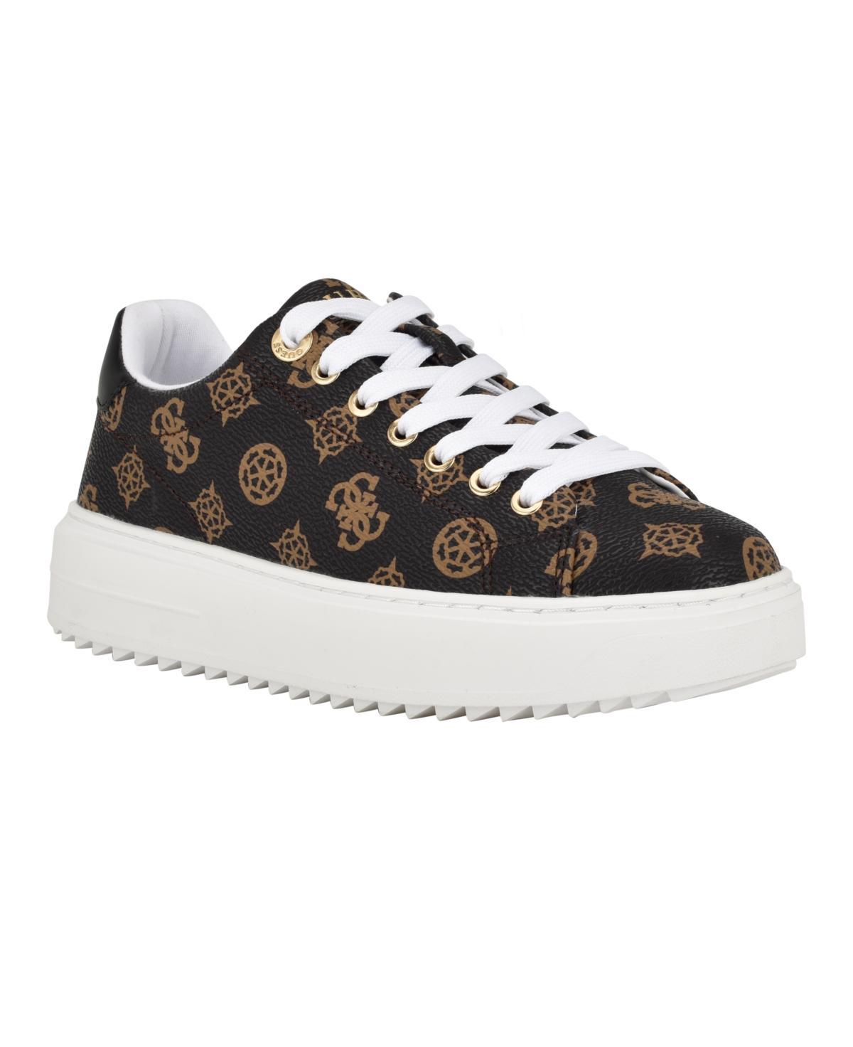 Guess Womens Denesa Treaded Platform Lace-Up Sneakers Product Image