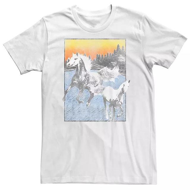 Big & Tall Running Horses in Liberty Graphic Tee, Mens Product Image