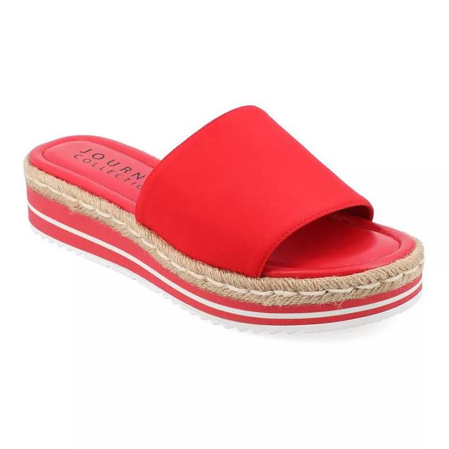 Journee Collection Rosey Womens Espadrille Slide Sandals Product Image