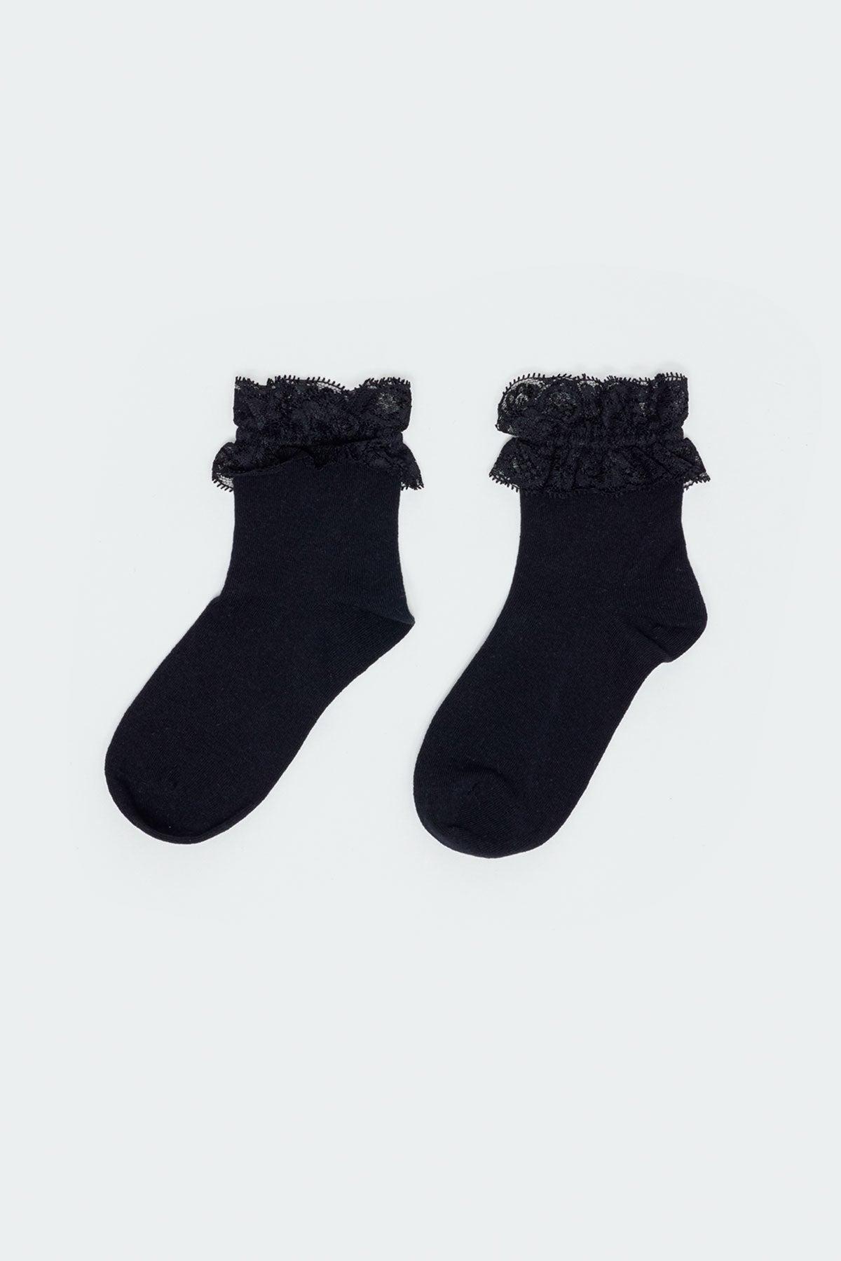 Lace Trim Socks Product Image