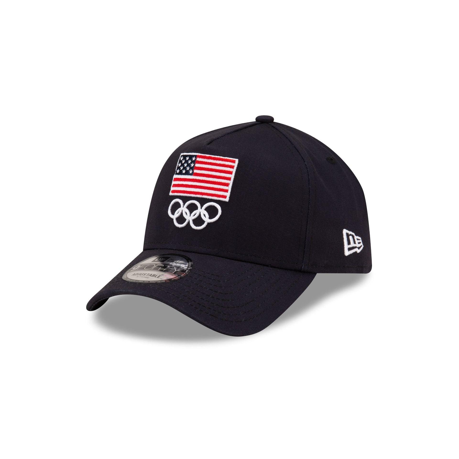 Team USA Gymnastics Navy 9FORTY A-Frame Snapback Hat Male Product Image