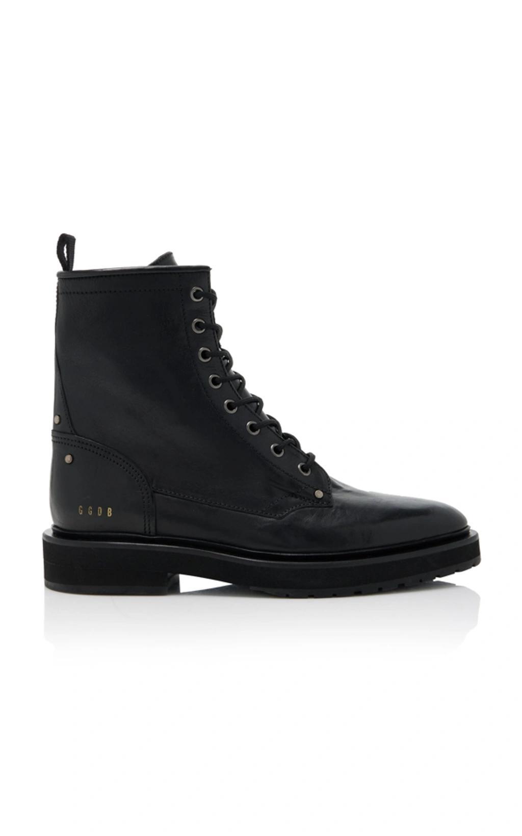 Combat Leather Boots In Black product image