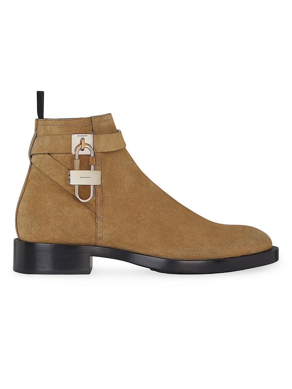 Mens Lock Ankle Boots In Suede Product Image