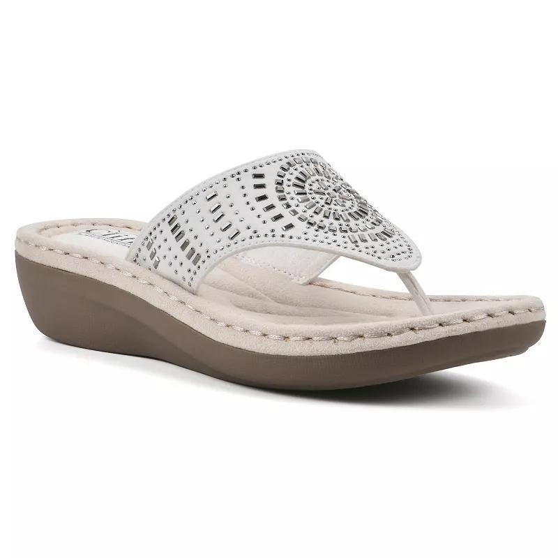 Womens Cliffs Mountain Cienna Wedge Thong Sandals Product Image