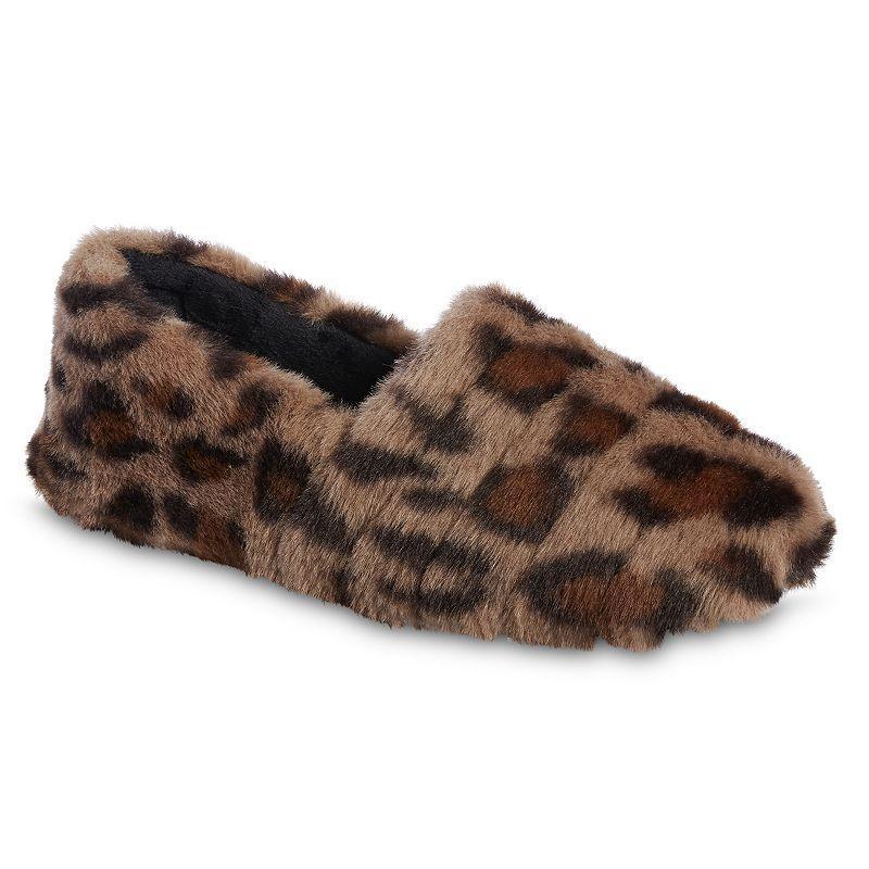 Isotoner Womens Shay Faux Fur Slip-on Slippers - Berry Pink Product Image