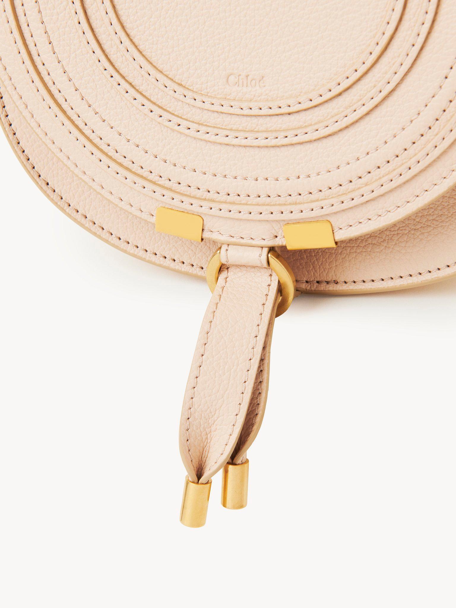 Small Marcie saddle bag in grained leather Product Image