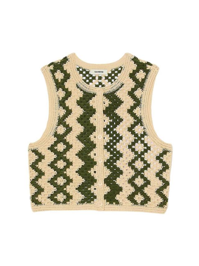 Womens Crochet Cardigan Product Image