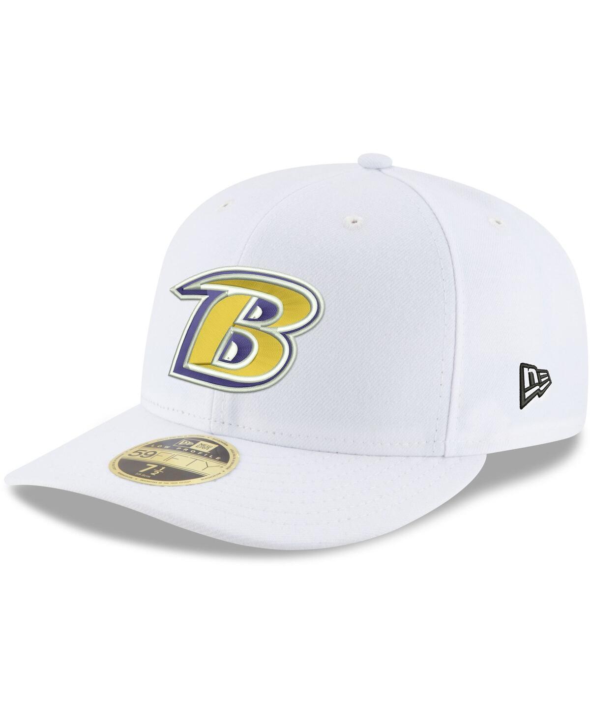 Mens White Baltimore Ravens Alternate Logo Omaha Low Profile 59FIFTY Fitted Hat Product Image