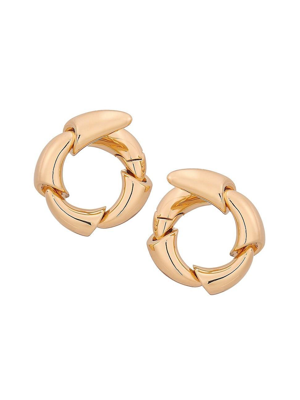 Womens Calla 18K Rose Gold Wraparound Hoop Earrings Product Image