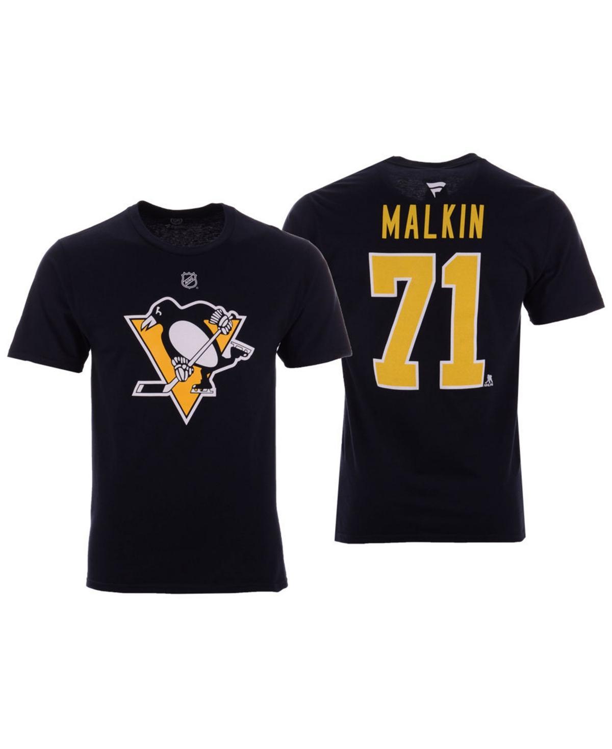 Majestic Mens Evgeni Malkin Pittsburgh Penguins Authentic Stack Name & Number T-Shirt Product Image