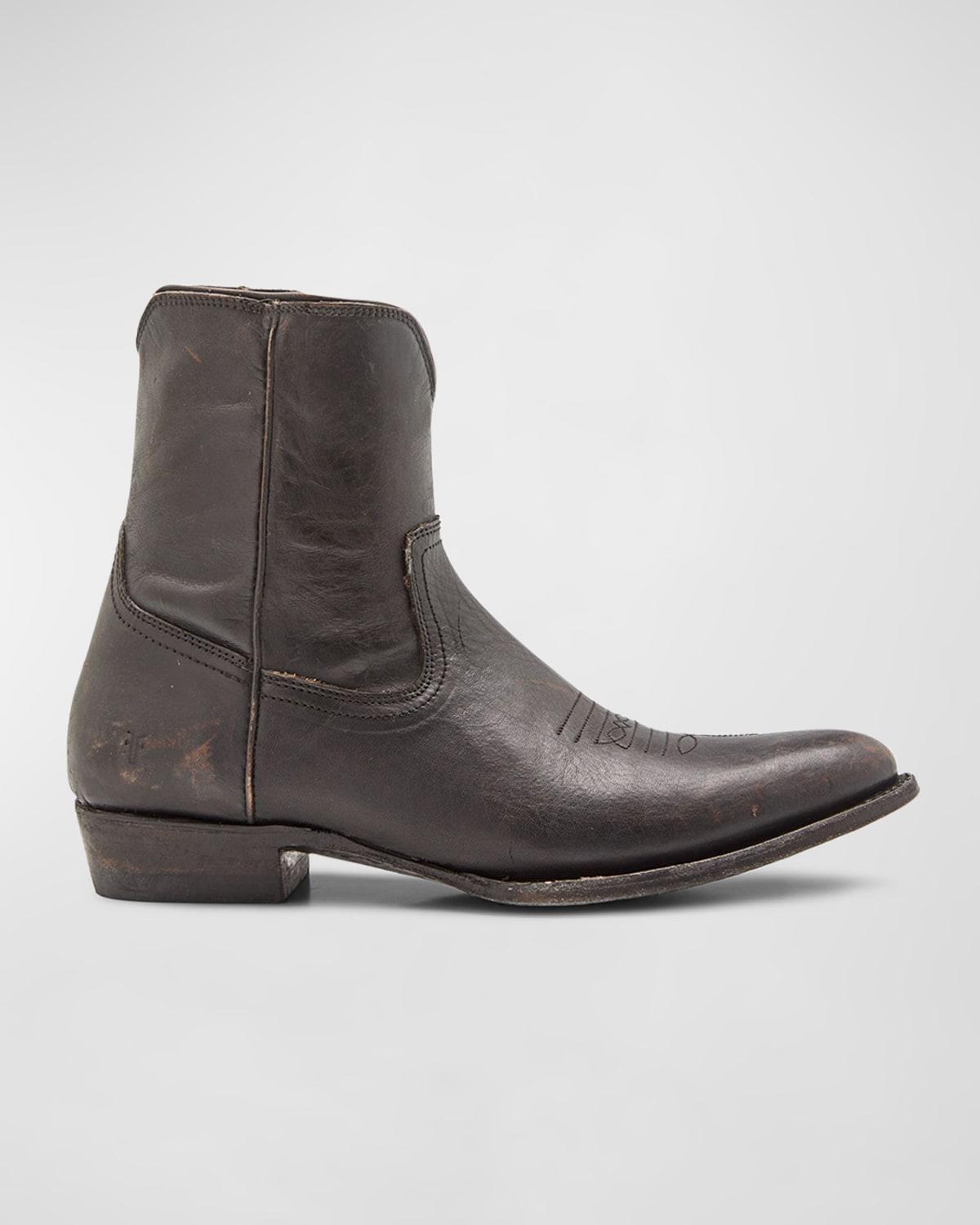 Mens Austin Side-Zip Leather Boots Product Image