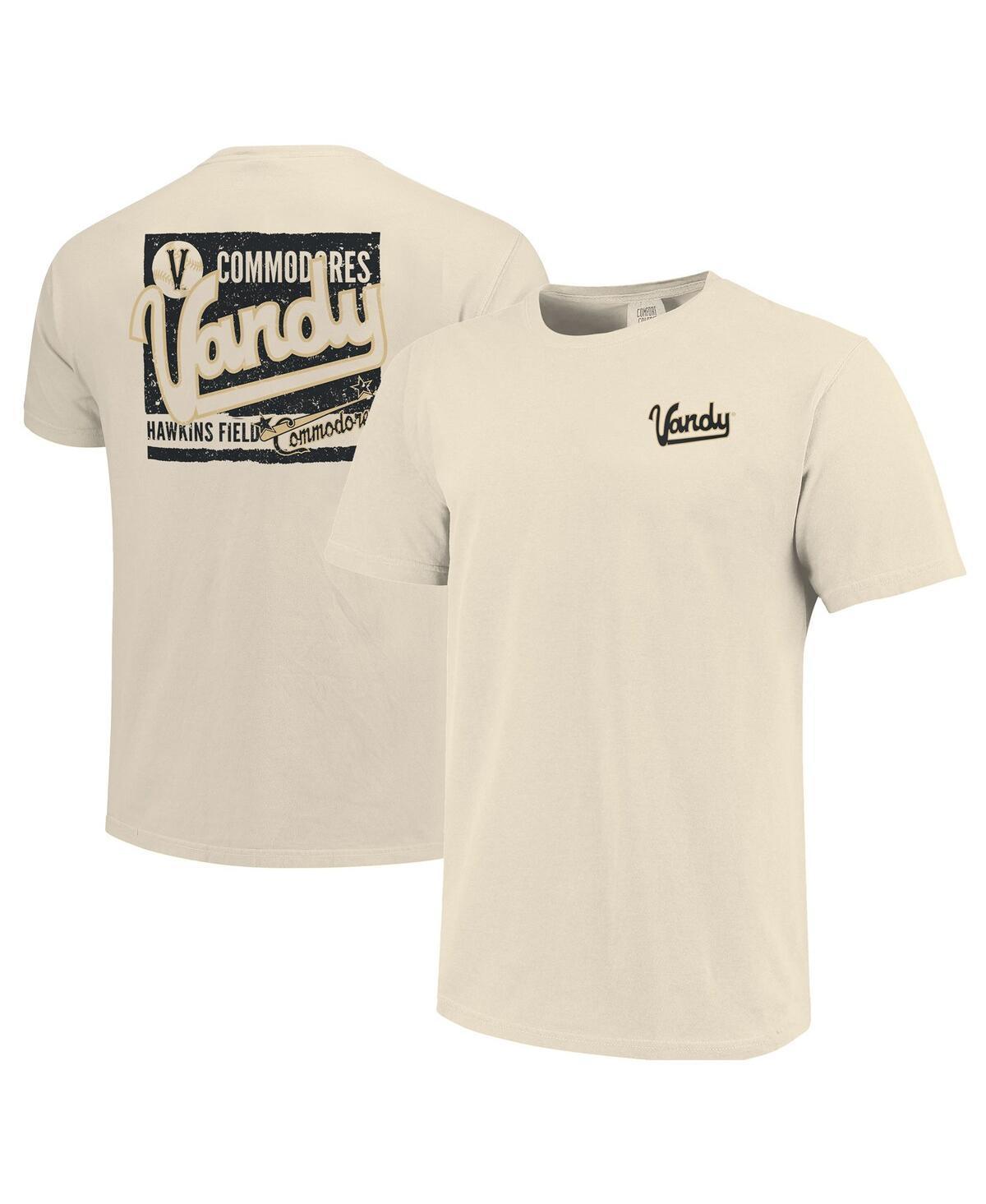 Mens Cream Distressed Vanderbilt Commodores Baseball Throwback Comfort Color T-Shirt Product Image