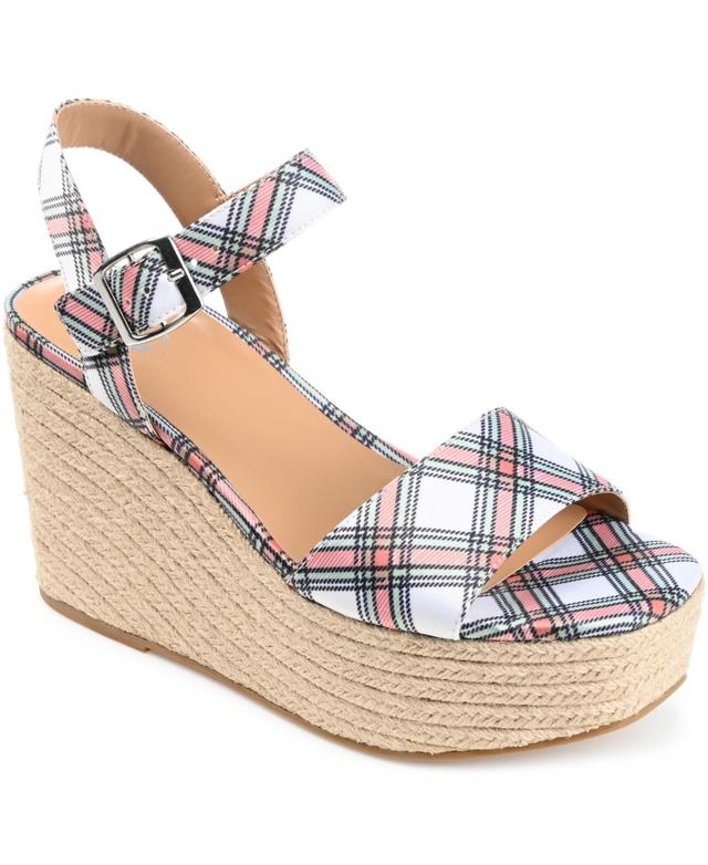 Journee Collection Womens Pearrl Platform Espadrille Wedge Sandals Product Image