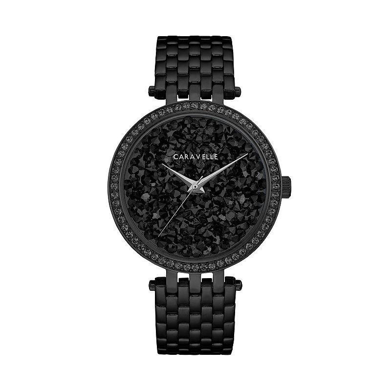 Caravelle by Bulova Womens Crystal Pave Stainless Steel Watch - 45L171 Black Product Image