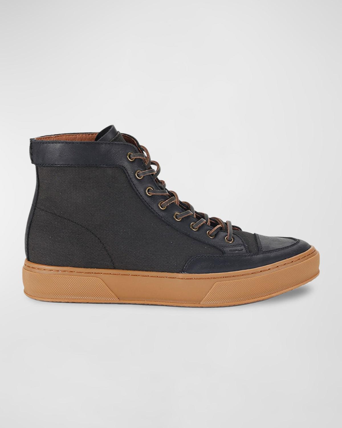 Mens Hoyt Leather Mid-Top Sneakers Product Image