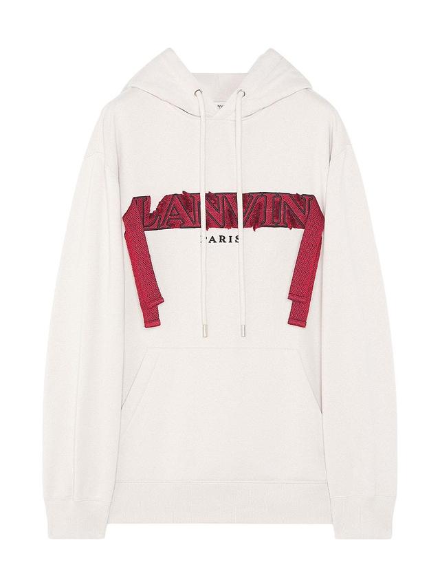 Mens Oversized Logo Curb Lace Hoodie Product Image