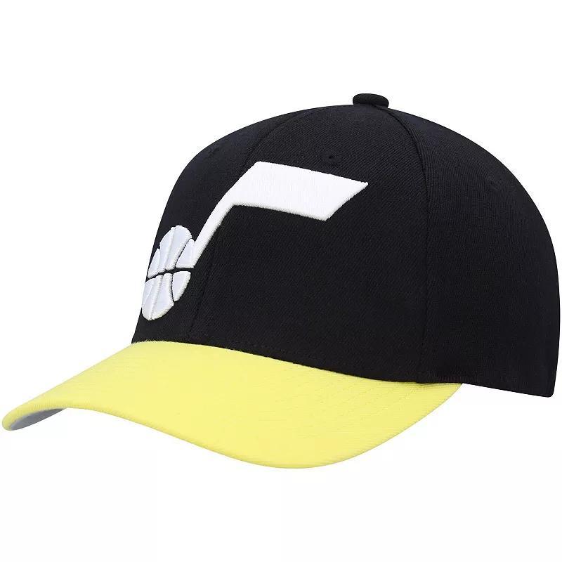 Mens Mitchell & Ness Black Utah Jazz Mvp Team Two-Tone 2.0 Stretch-Snapback Hat - Black Product Image