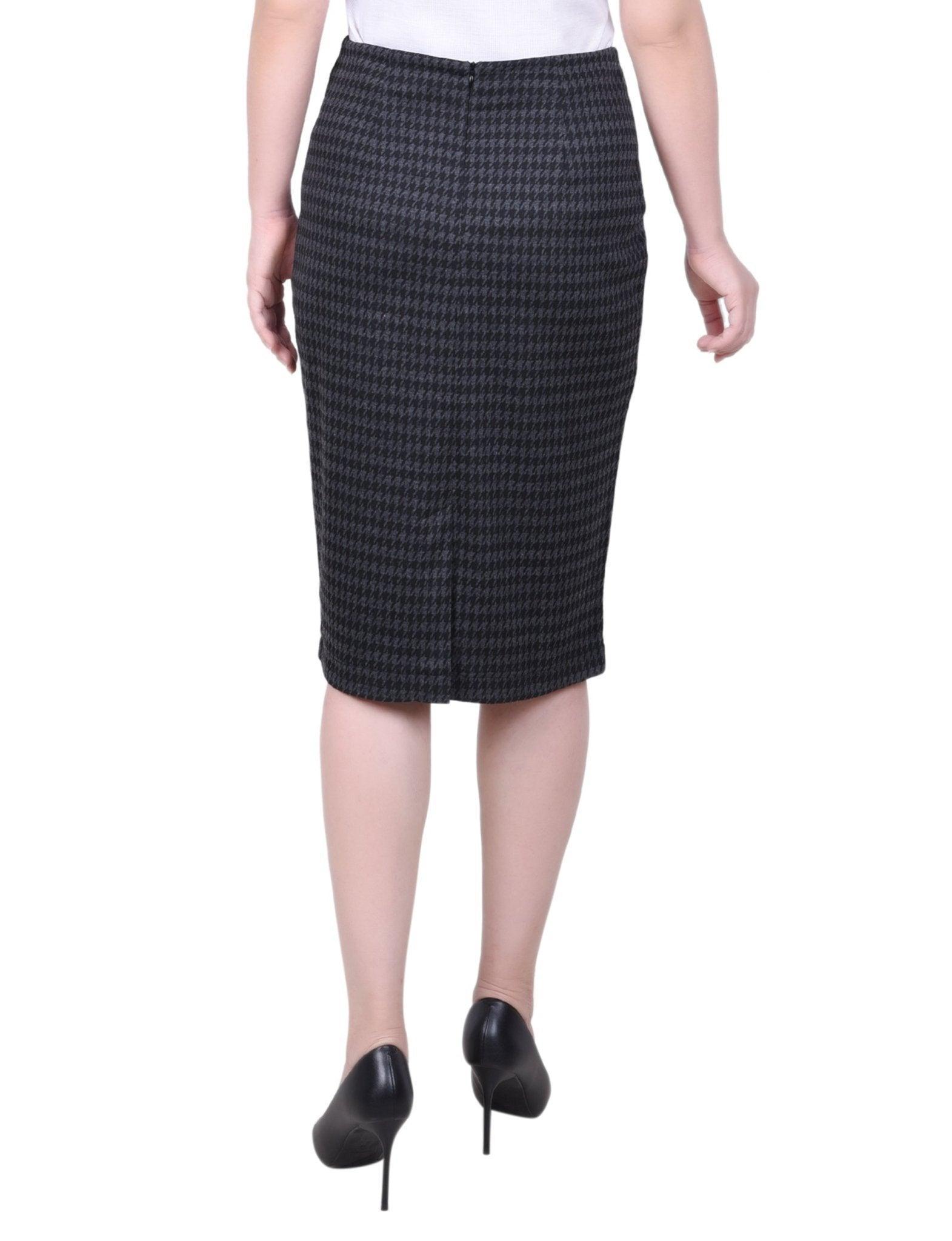 Knee Length Double Knit Skirt - Petite Product Image