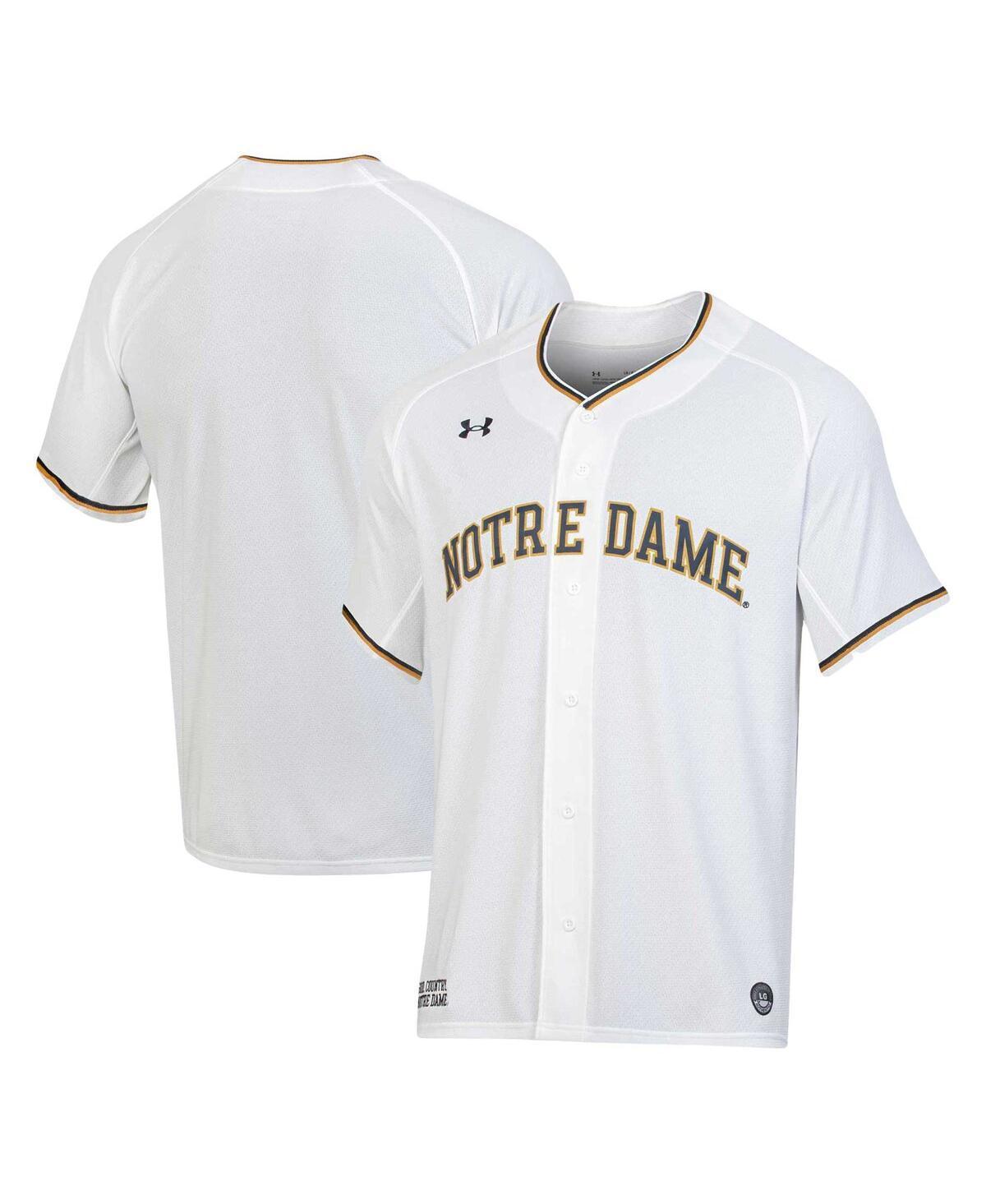 Mens Under Armour White Notre Dame Fighting Irish Replica Baseball Jersey - White Product Image