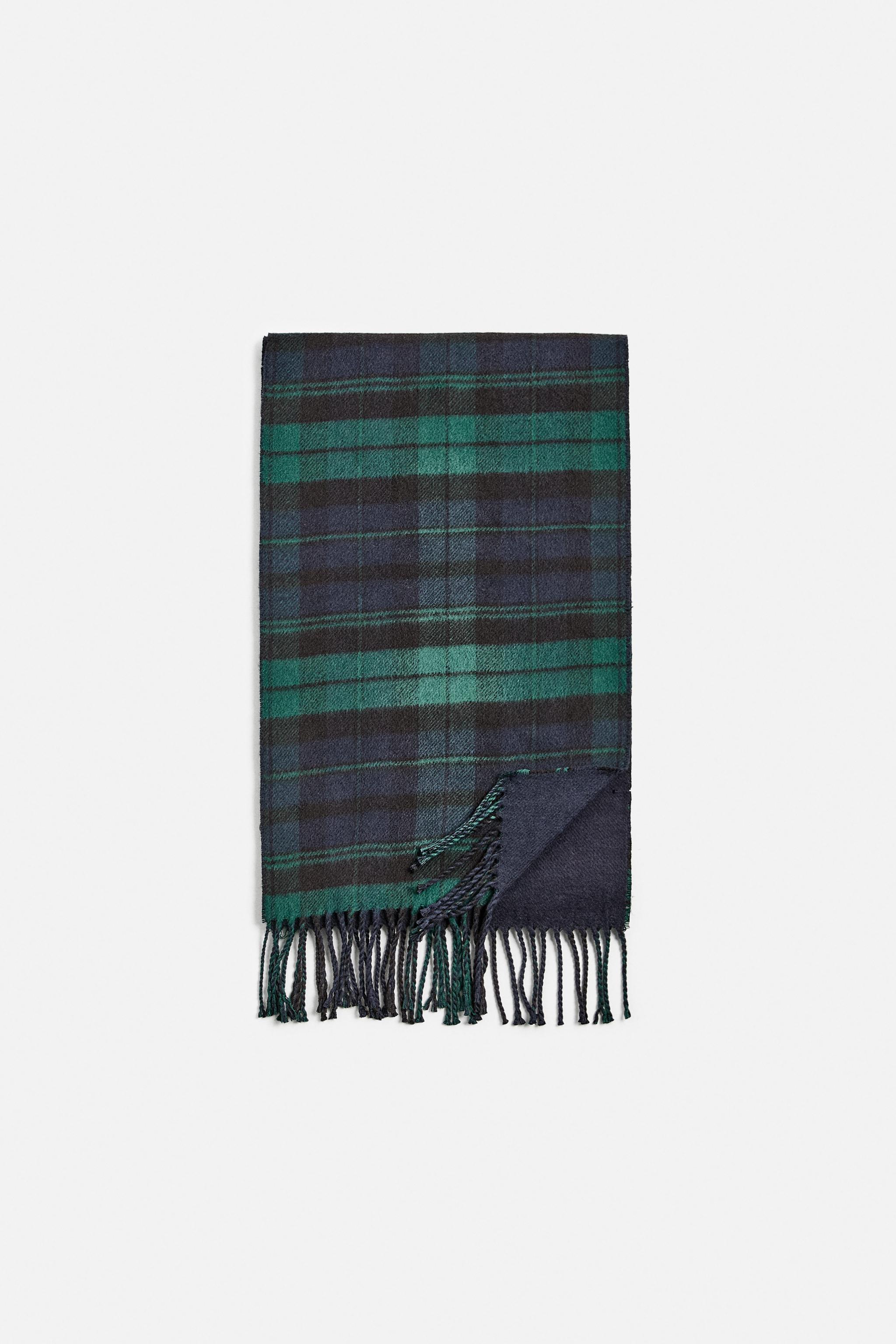 PLAID COMBINATION SCARF Product Image