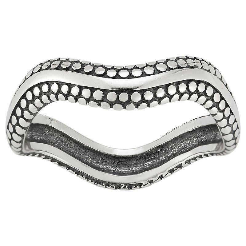 Sunkissed Sterling Sterling Silver Oxidized Curvy Ring, Womens Silver Tone Product Image