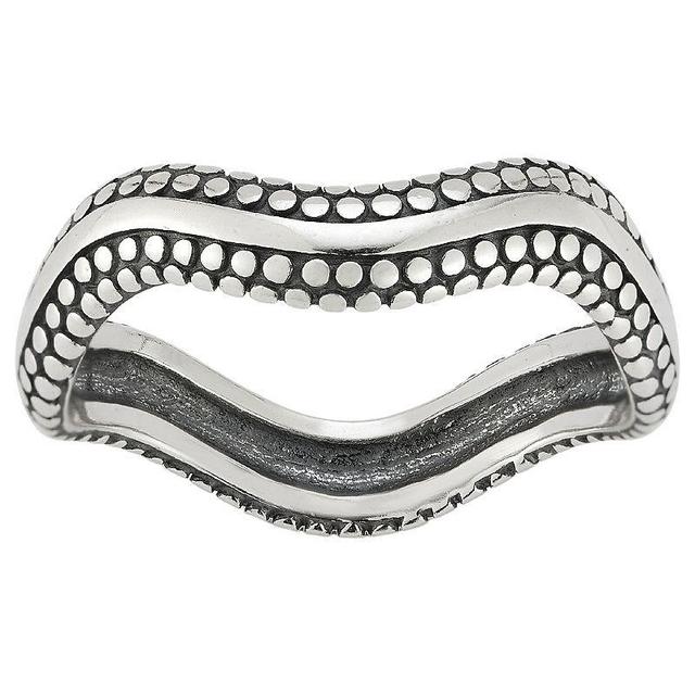 Sunkissed Sterling Sterling Silver Oxidized Curvy Ring, Womens Silver Tone Product Image