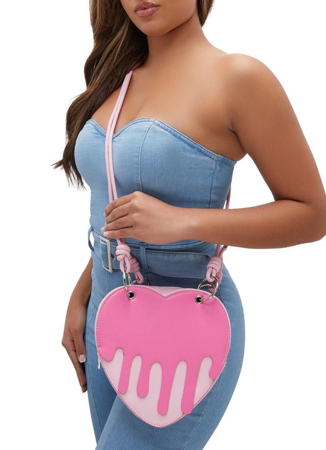 Dripping Heart Shaped Crossbody Bag Female Product Image