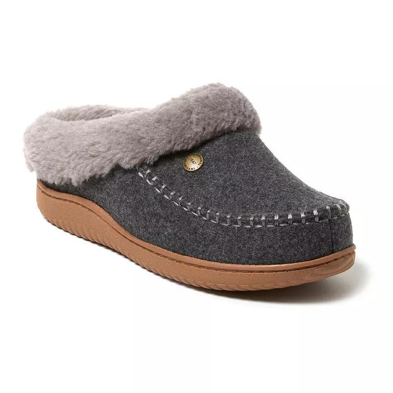 Dearfoams Atley Womens Clog Slippers Dark Grey Gray Product Image