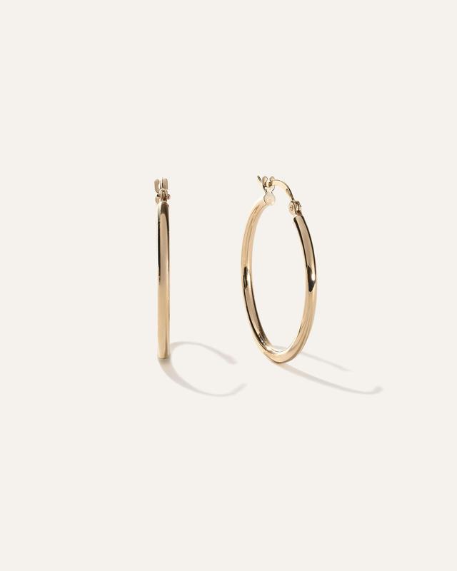 14K Gold 2mm Tube Hoops Product Image