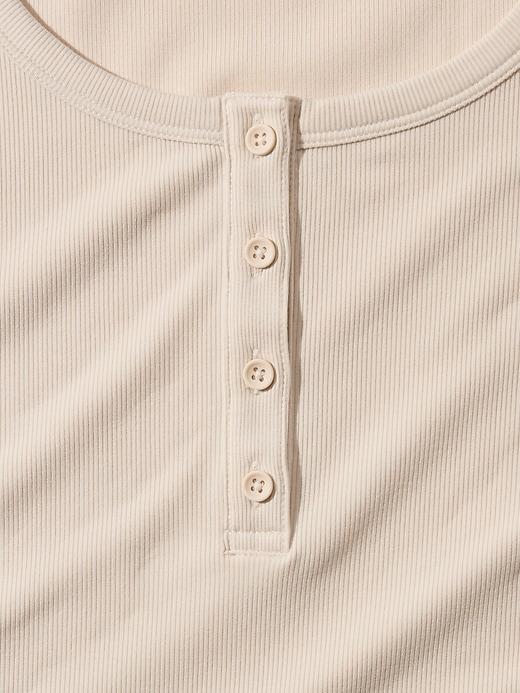 Signature Rib Henley Top Product Image