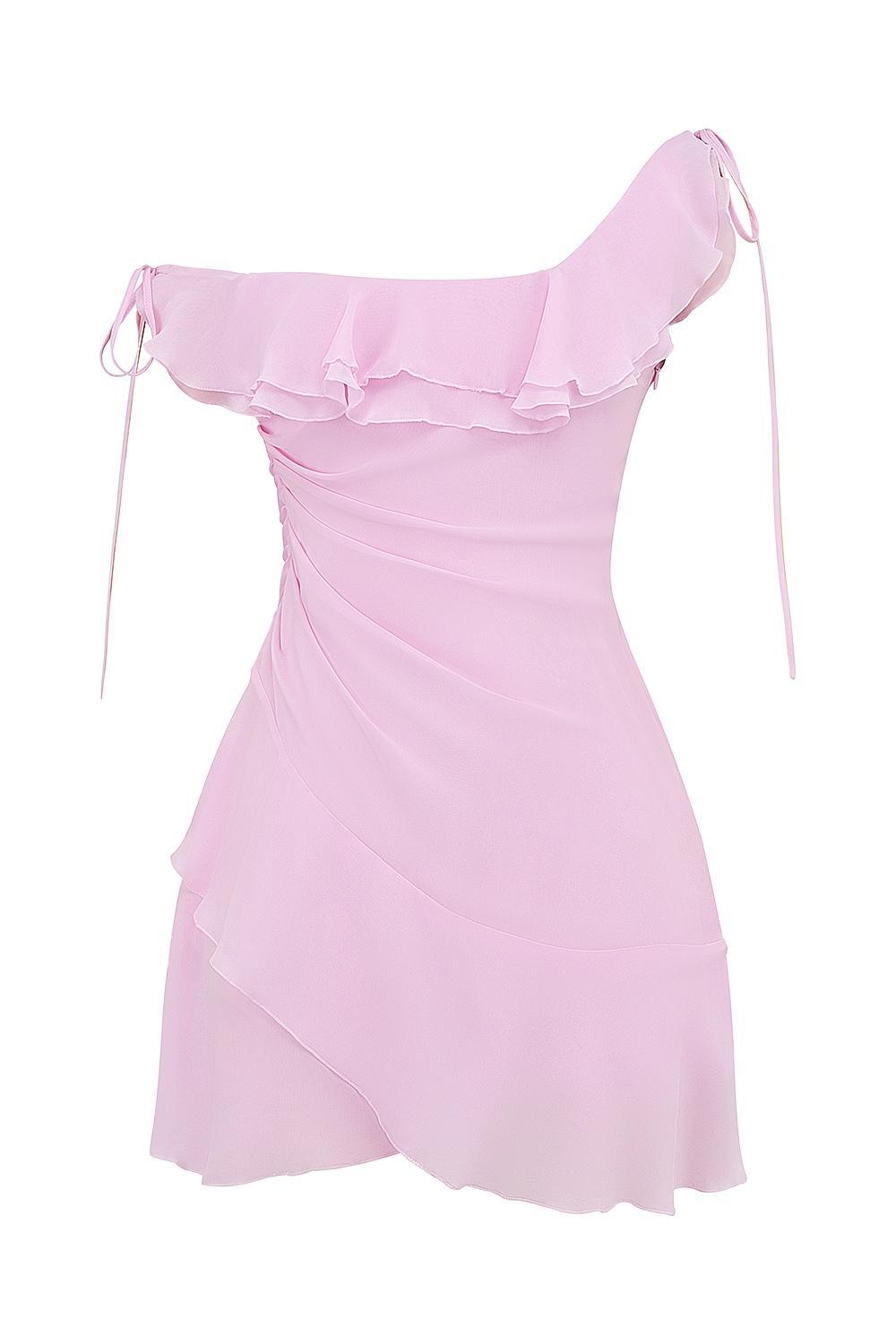 Kalena Cotton Candy Off Shoulder Mini Dress Product Image