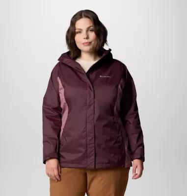 Plus Size Columbia Arcadia II Hooded Packable Jacket, Womens Collegiate Blue Product Image