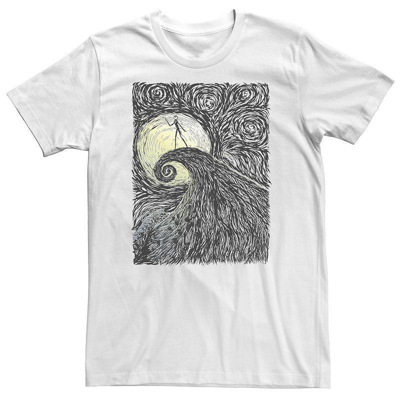 Big & Tall Disney The Nightmare Before Christmas Spiral Hill Portrait Tee, Mens Product Image