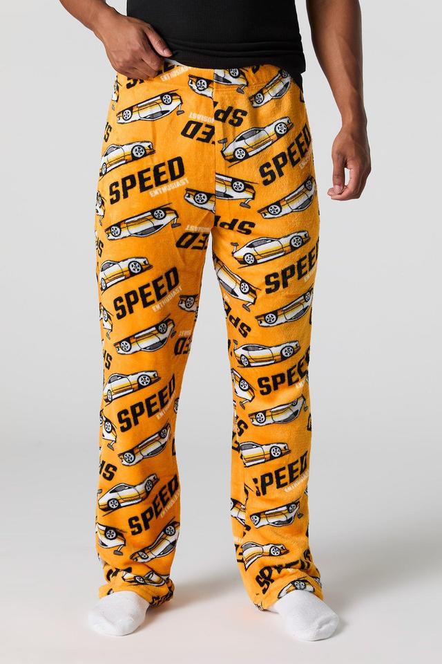 Printed Plush Pajama Pant Male Product Image