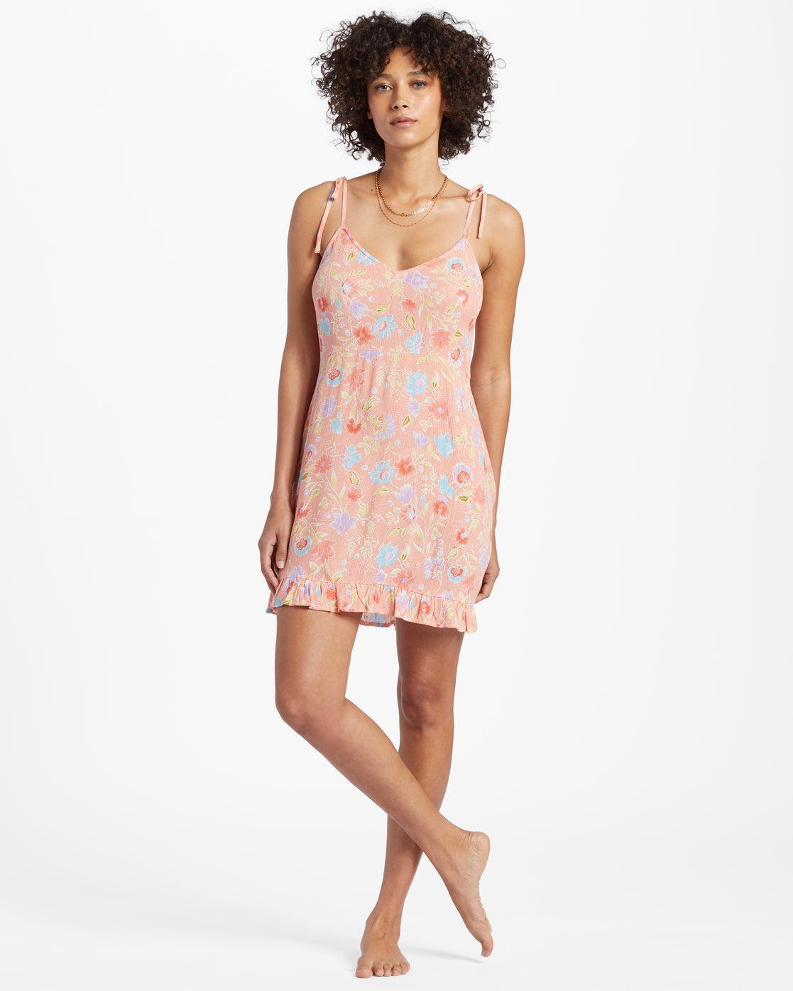 Heart Breaker Strappy Dress - Sweet Peach Female Product Image