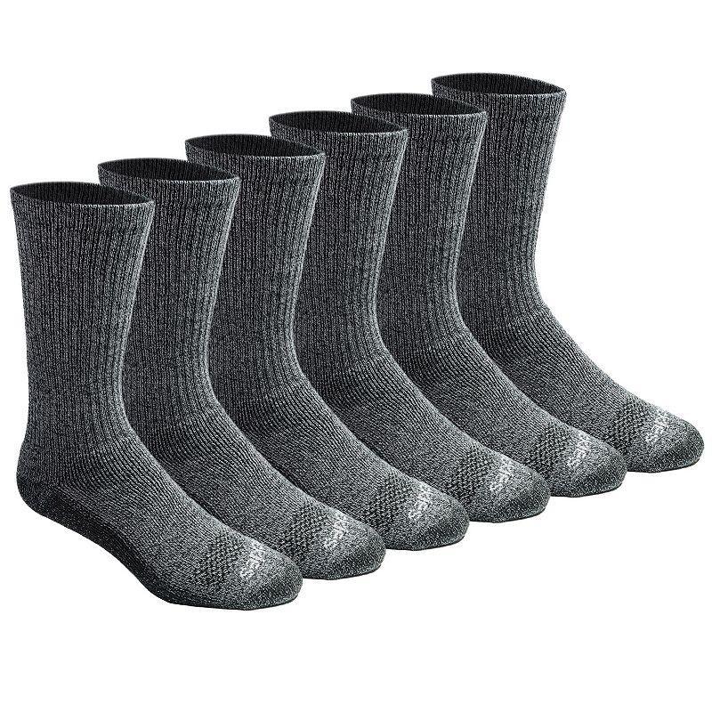 Mens Dickies 6-pack Dri-Tech Comfort Moisture-Control Crew Socks Grey Product Image