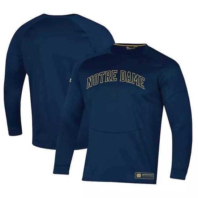 Mens Under Armour Notre Dame Fighting Irish 2023 Sideline Pullover Sweatshirt Blue Product Image