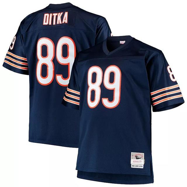 Mens Mitchell & Ness Mike Ditka Chicago Bears Big & Tall 1966 Retired Player Replica Jersey Blue Product Image