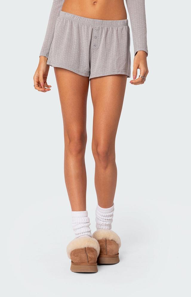 Edikted Women's Homey Pointelle Shorts Product Image