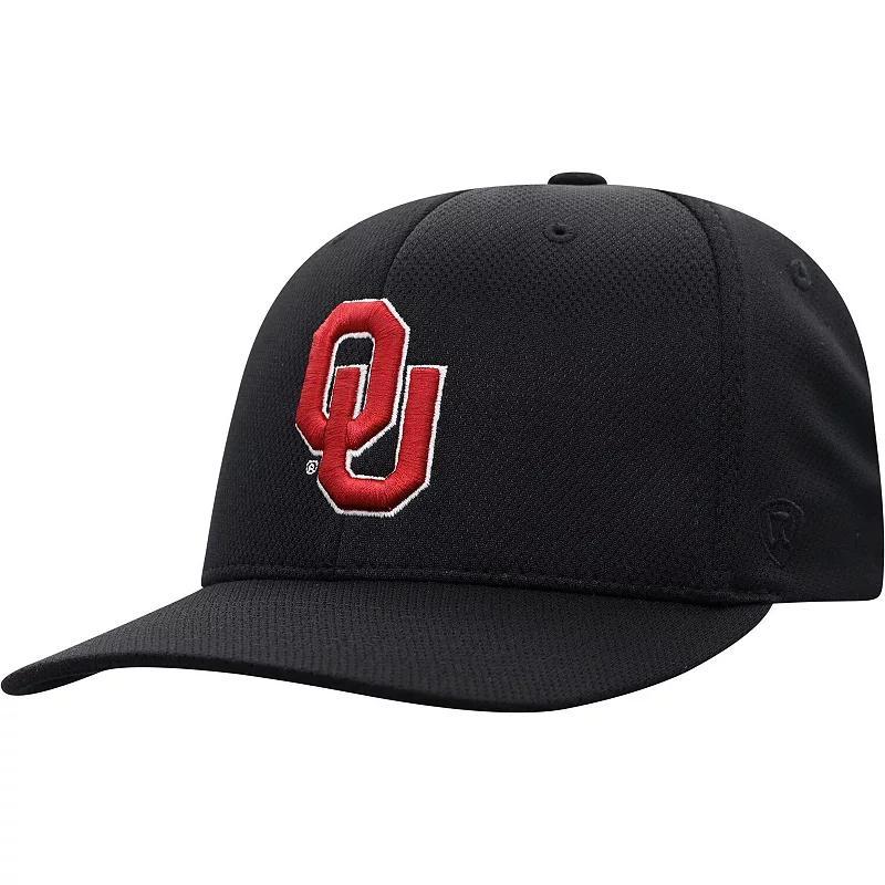 Mens Top of the World Black Oklahoma Sooners Reflex Logo Flex Hat Product Image