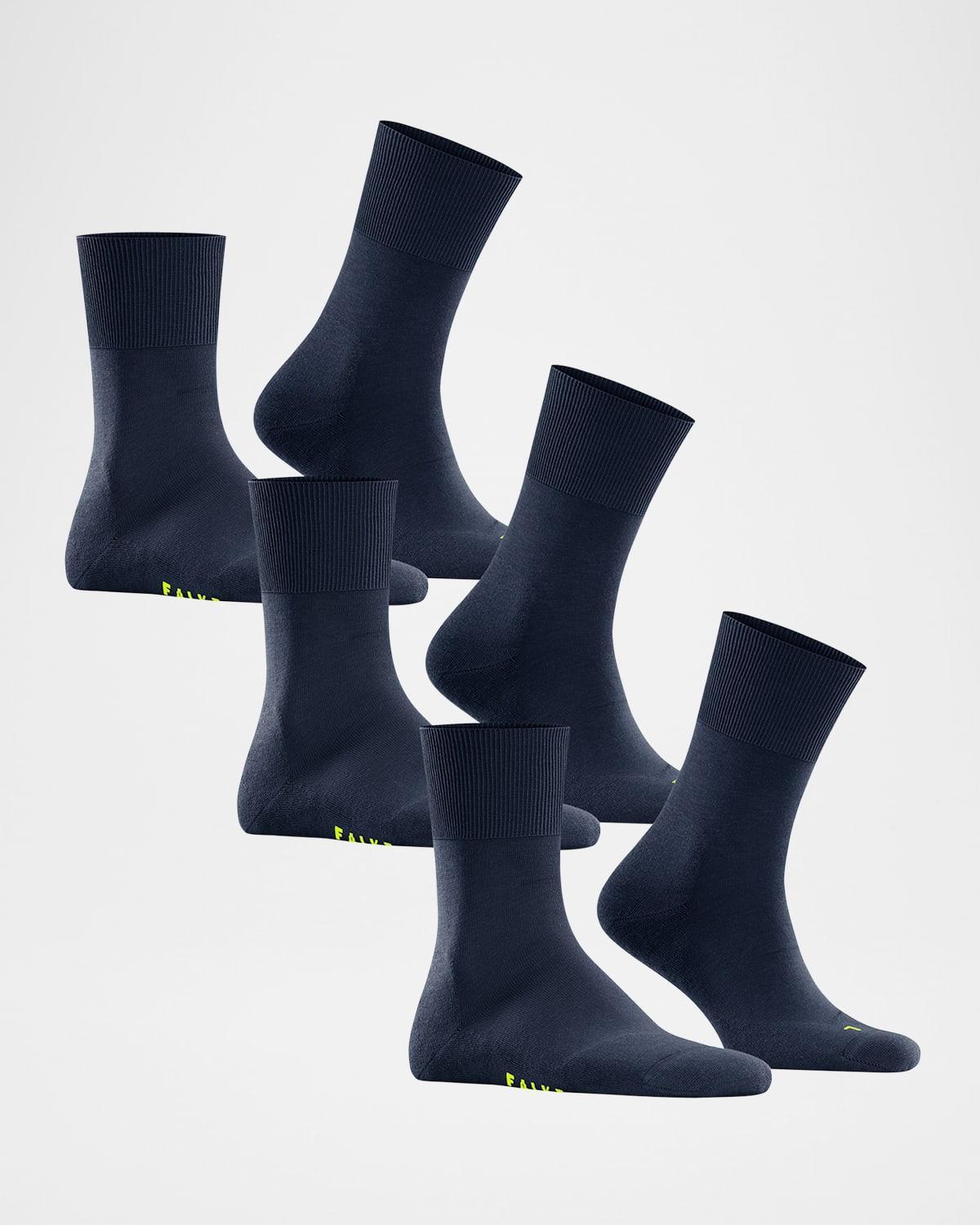 Falke Run 3-Pack Mid-Calf Socks Crew Cut Socks Shoes Product Image