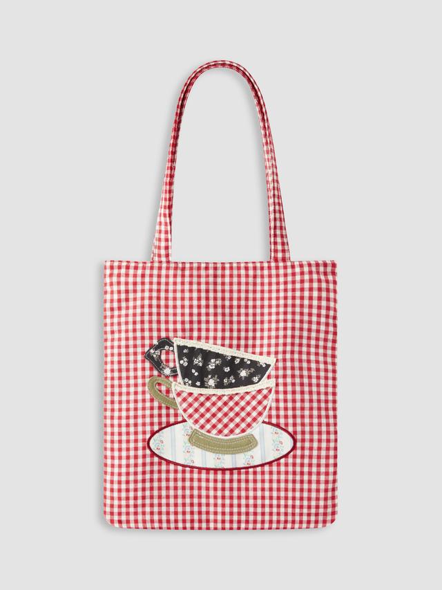 CUP PLAID TOTE BAG Product Image