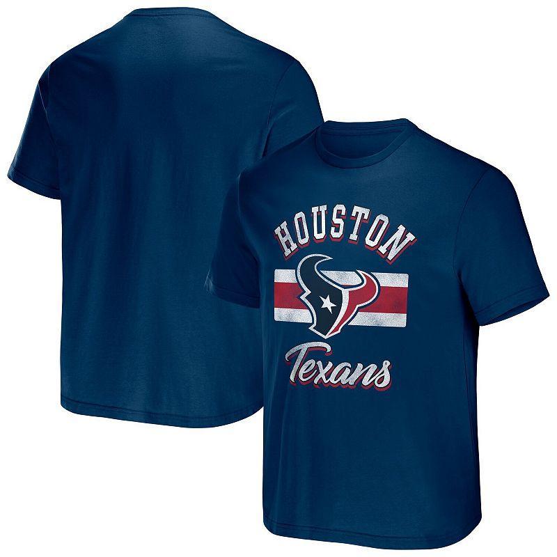 Men's NFL x Darius Rucker Collection by Fanatics Navy Houston Texans Stripe T-Shirt Product Image