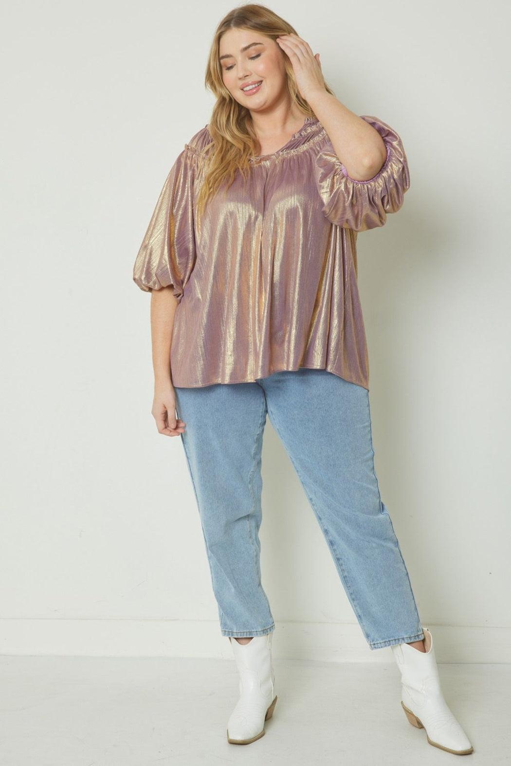 Metallic Love Top Female Product Image